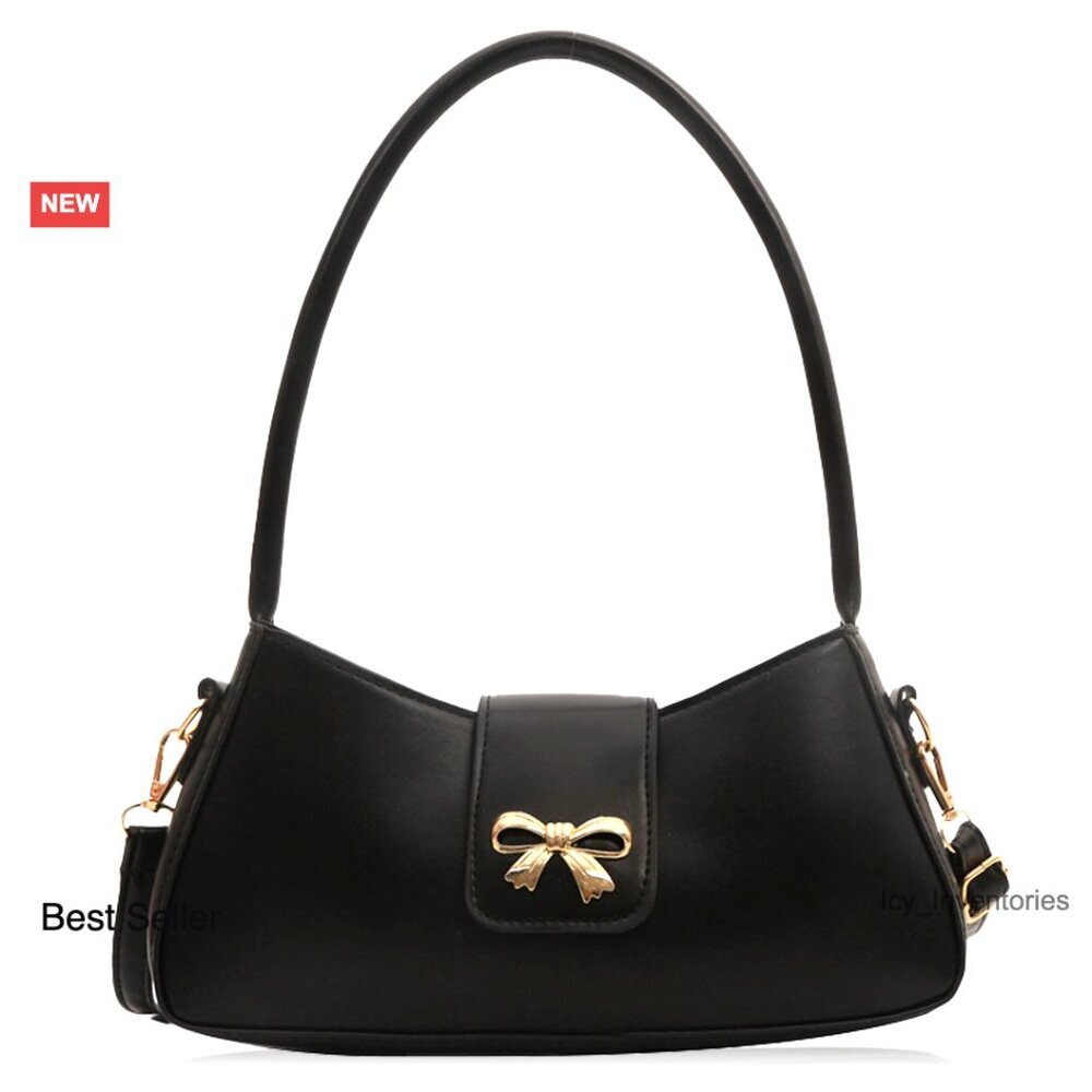 Y2K Bow Hobo Bag Mini Clutch Shoulder Purse Coquette Chic Handbag